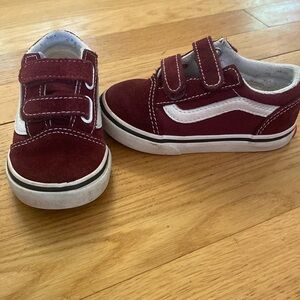 Toddler Maroon Vans size 7